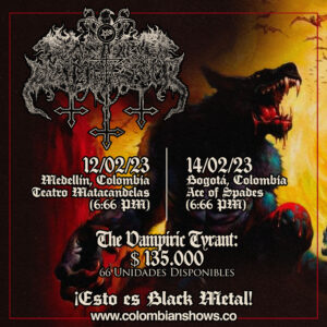 SATANIC WARMASTER @ Medellín, Colombia. 12/02/23