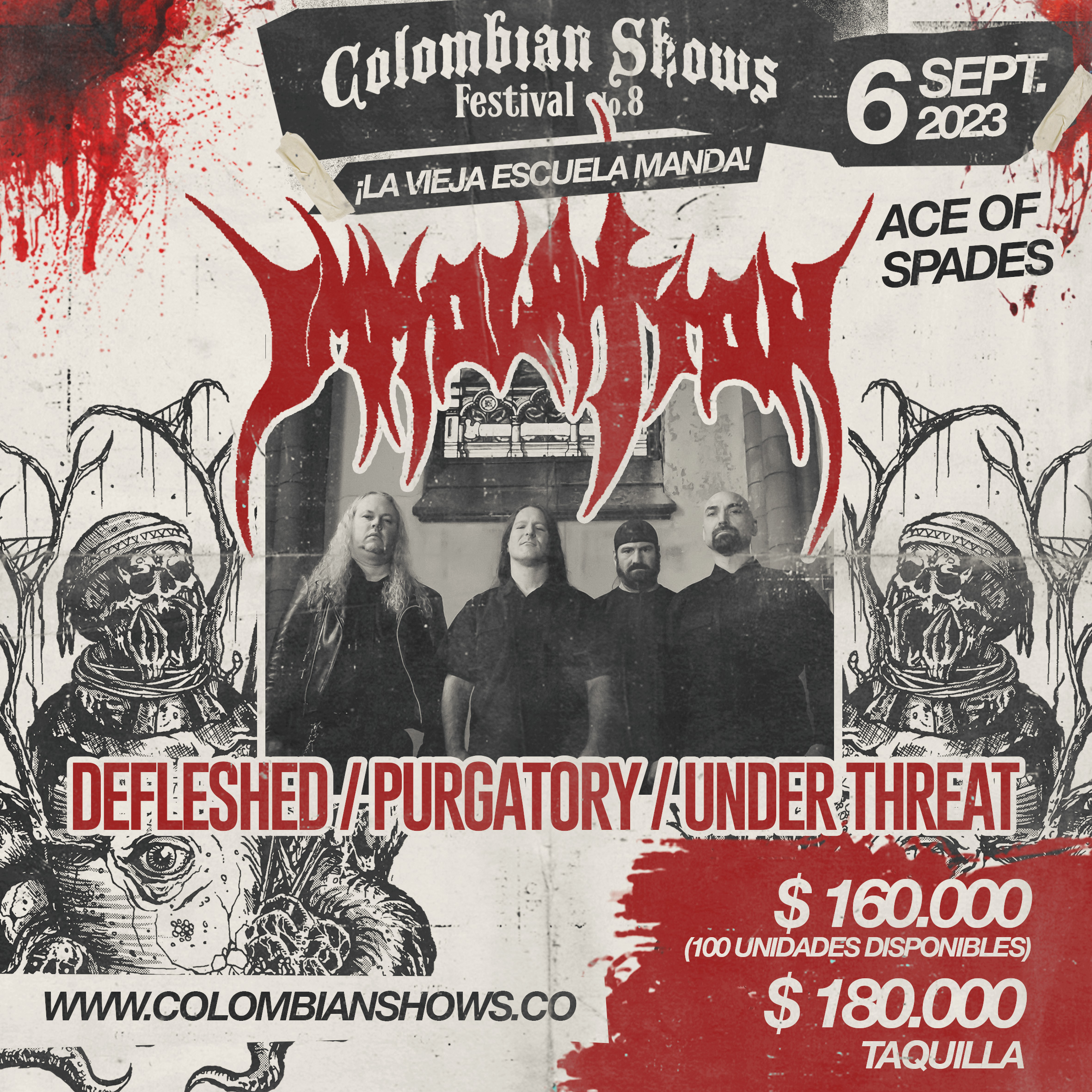 Colombian Shows Fest No 08 "Immolation,Defleshed,Purgatory,Under Threat". @ 6/9/23 Bog,Co - Imagen 2