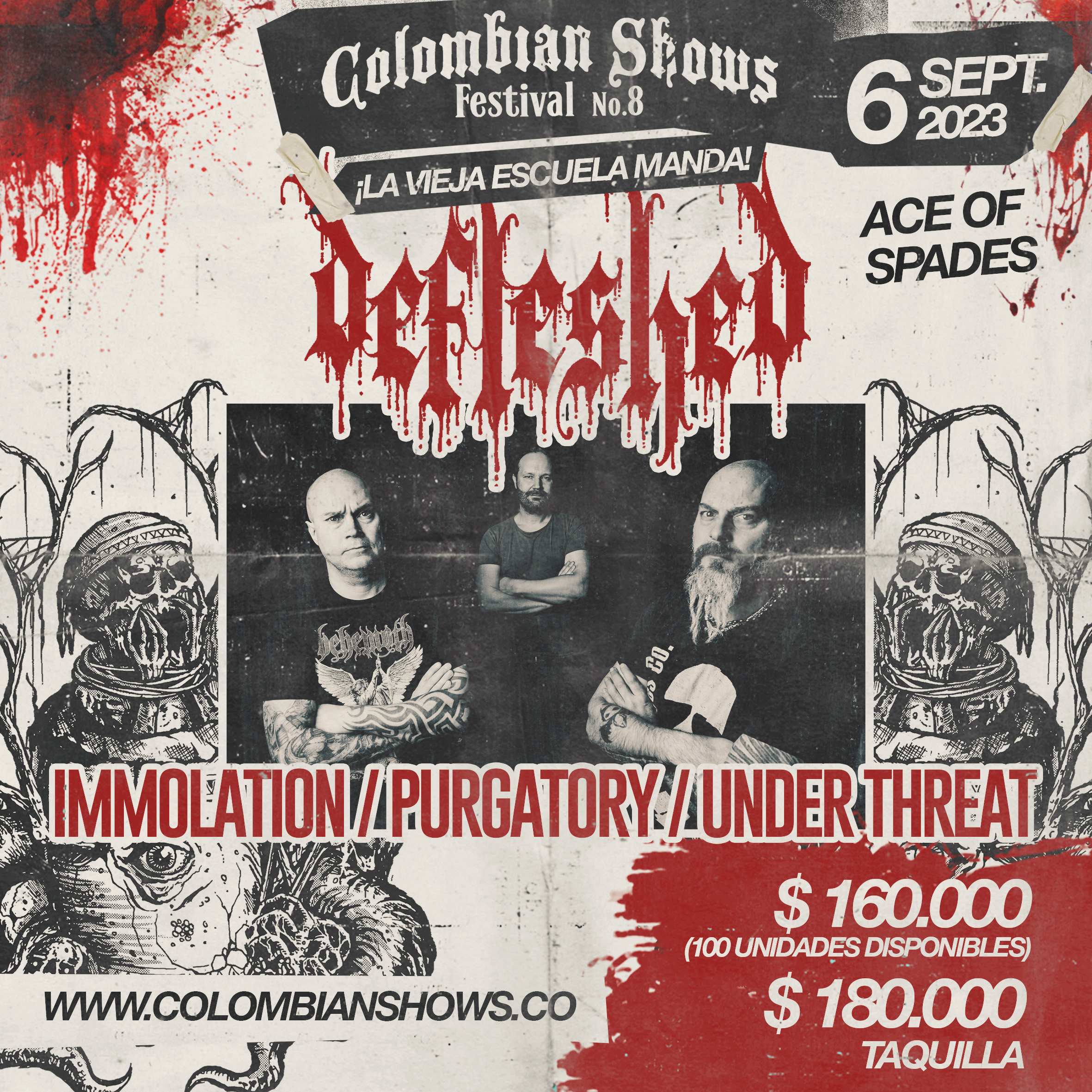 Colombian Shows Fest No 08 "Immolation,Defleshed,Purgatory,Under Threat". @ 6/9/23 Bog,Co - Imagen 3