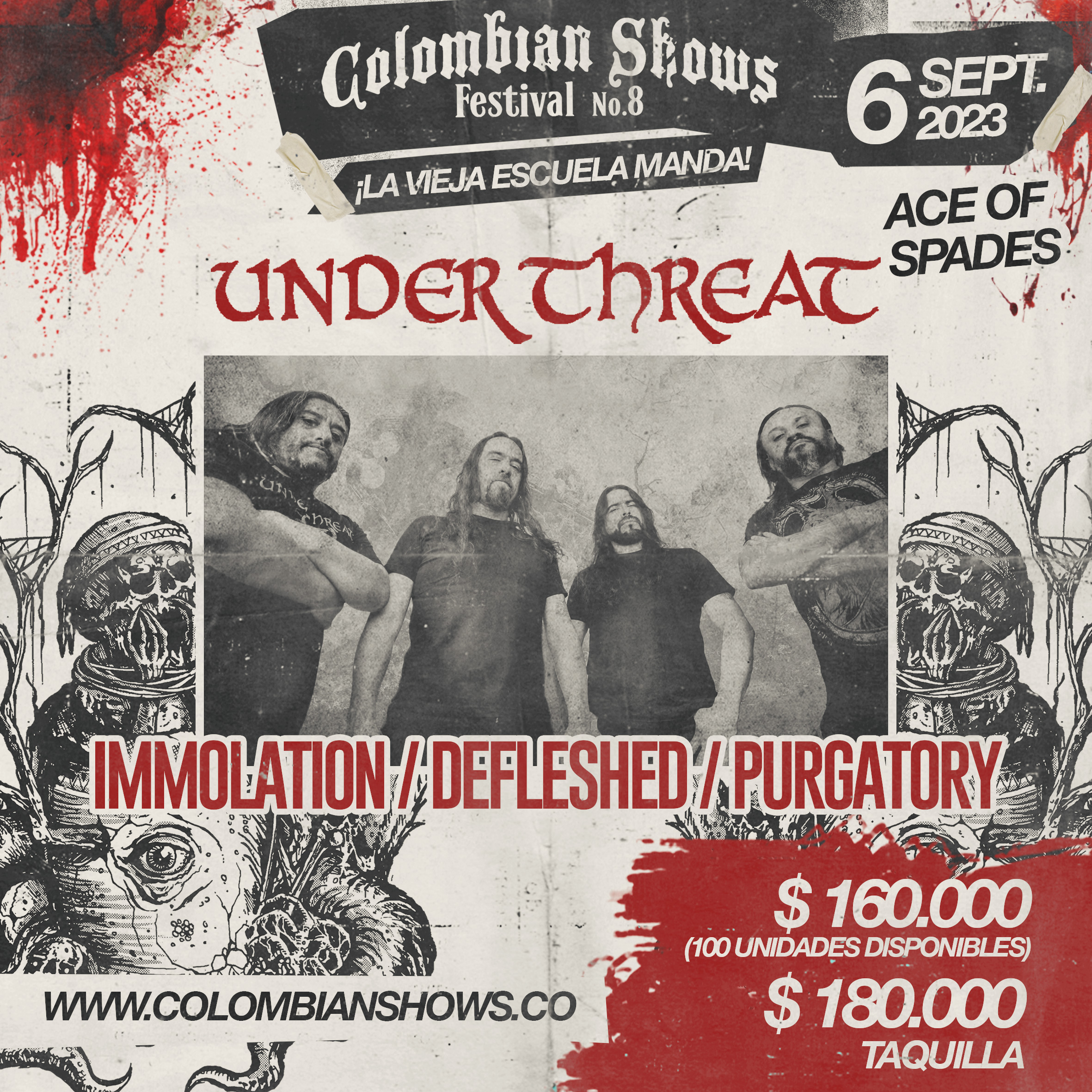 Colombian Shows Fest No 08 "Immolation,Defleshed,Purgatory,Under Threat". @ 6/9/23 Bog,Co - Imagen 5